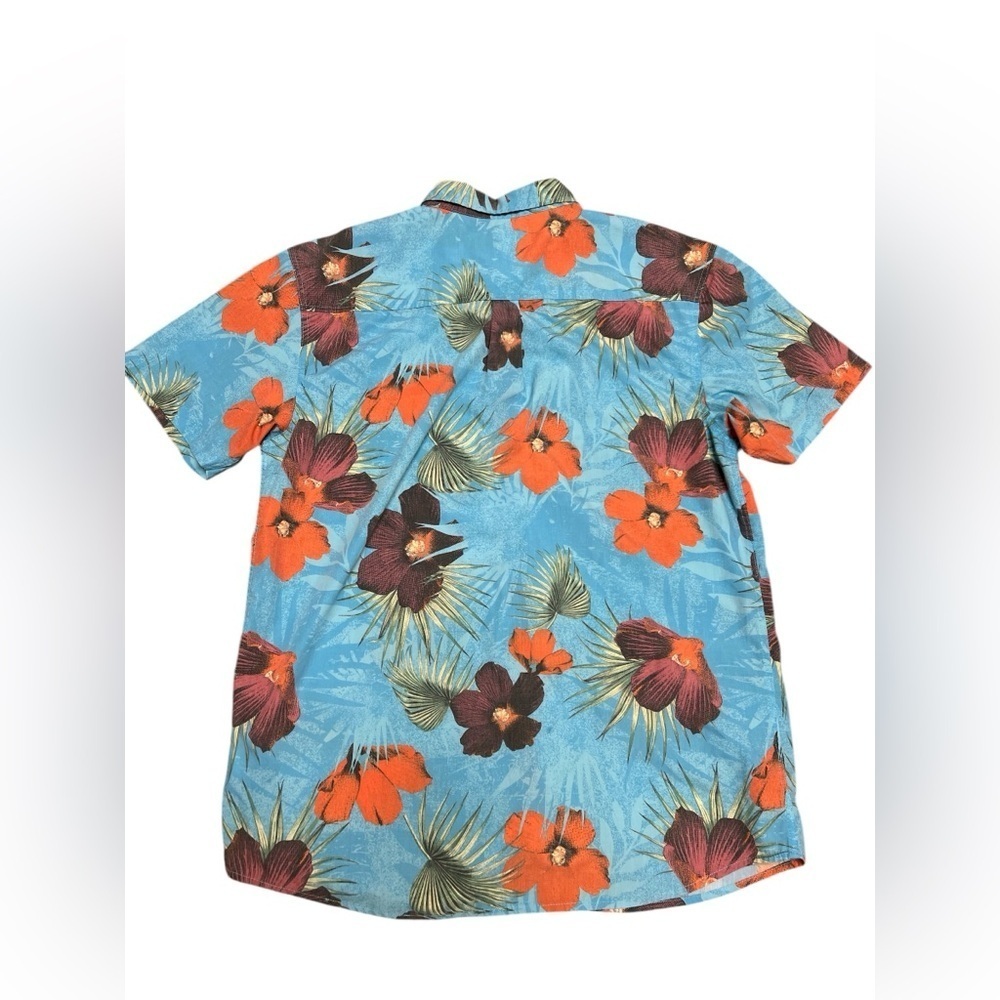 O’Neill blue floral short sleeve casual button down shirt - Picture 5 of 5
